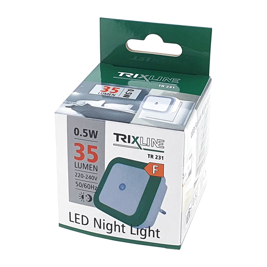 Светодиодный ночник с датчиком LED/0,5W/230V зеленый