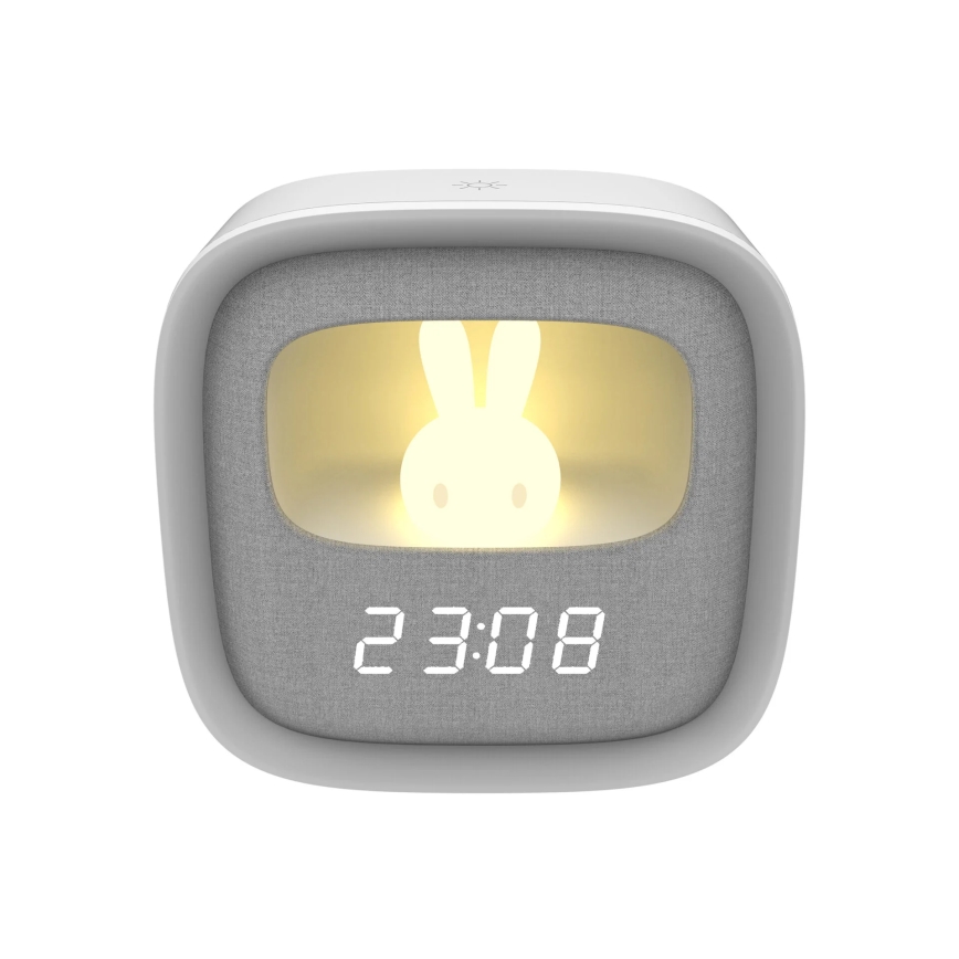 Светодиодный ночник с регулированием яркости и будильником BUNNY LED/1,2W/5V 3000K