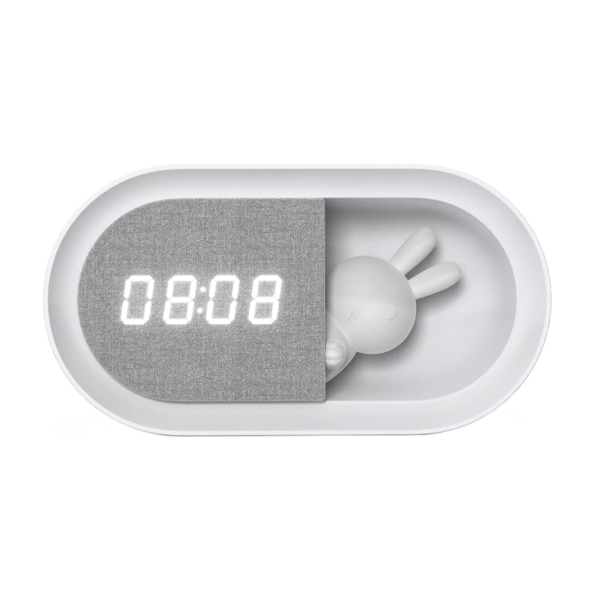 Светодиодный ночник с регулированием яркости и будильником BUNNY LED/1,2W/5V 3000K