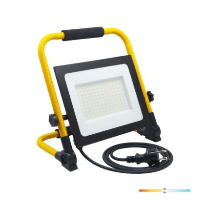 Светодиодный переносной прожектор TIGRA LED/100W/4000K IP54 черный/желтый