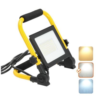 Светодиодный переносной прожектор TIGRA LED/50W/4000K IP54 черный/желтый