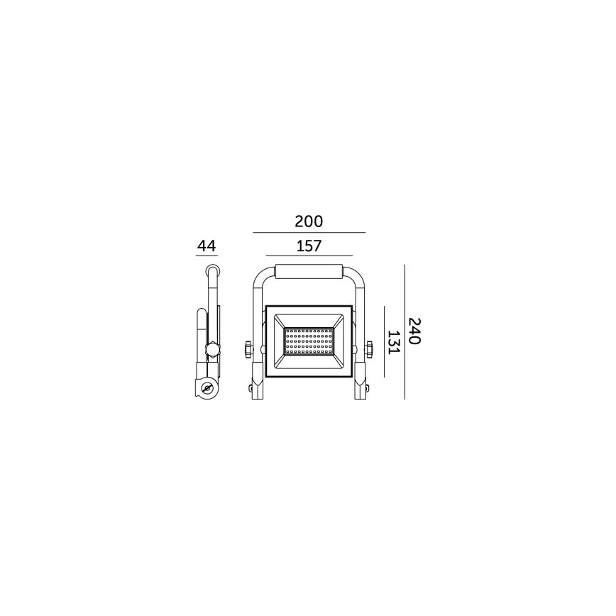 Светодиодный переносной прожектор TIGRA LED/50W/4000K IP54 черный/желтый