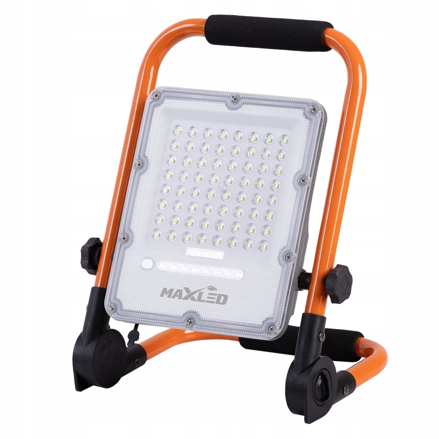 Диммируемый перезаряжаемый светодиодный прожектор со штативом LED/100W/3,2V 4500K 10000 mAh IP65 оранжевый