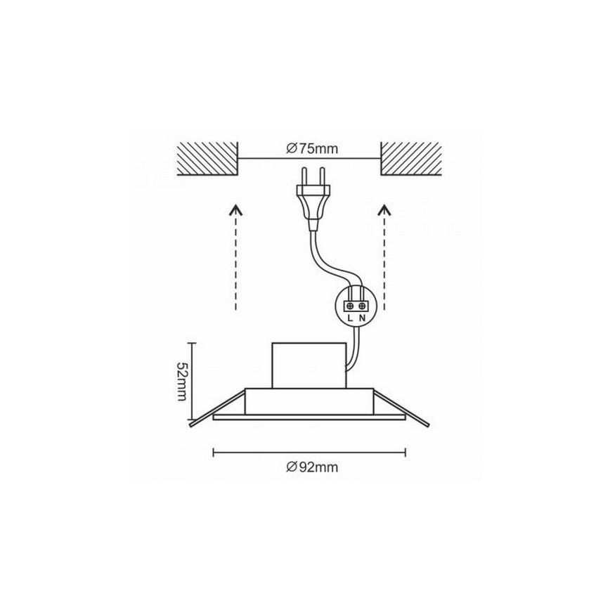 Светодиодный подвесной потолочный светильник для ванной комнаты LED/7W/230V 4000K серебристый IP44