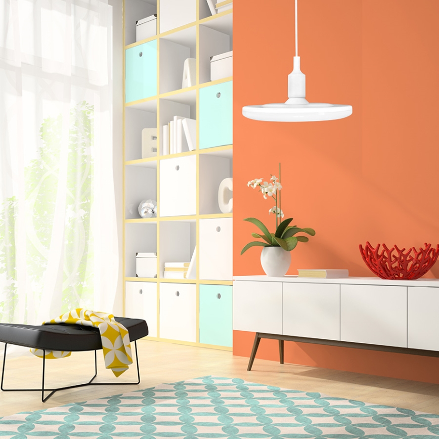 Светодиодный подвесной светильник KIKI 1xE27/10W/230V белый