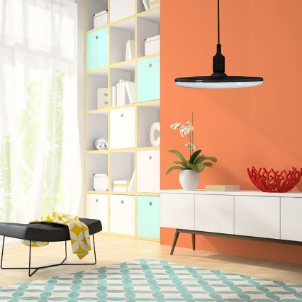 Светодиодный подвесной светильник KIKI 1xE27/10W/230V черный