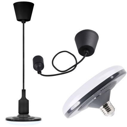 Светодиодный подвесной светильник KIKI 1xE27/10W/230V черный