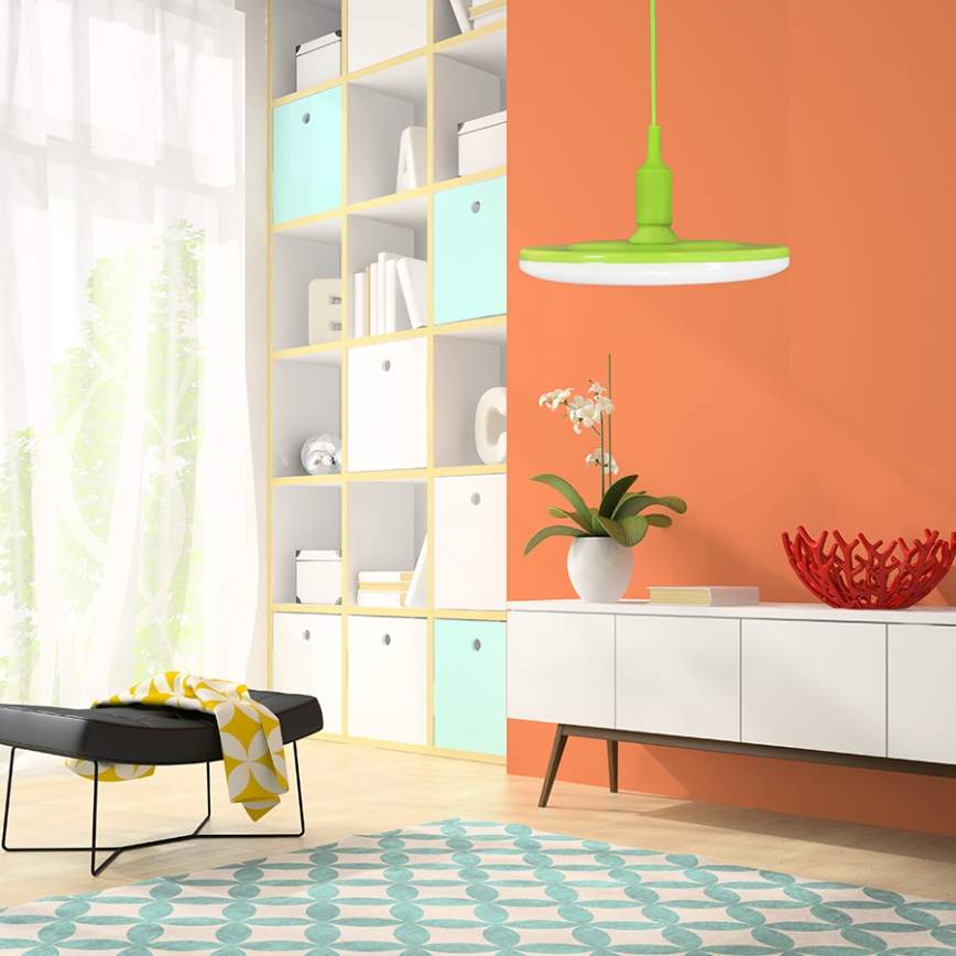 Светодиодный подвесной светильник KIKI 1xE27/10W/230V зеленый