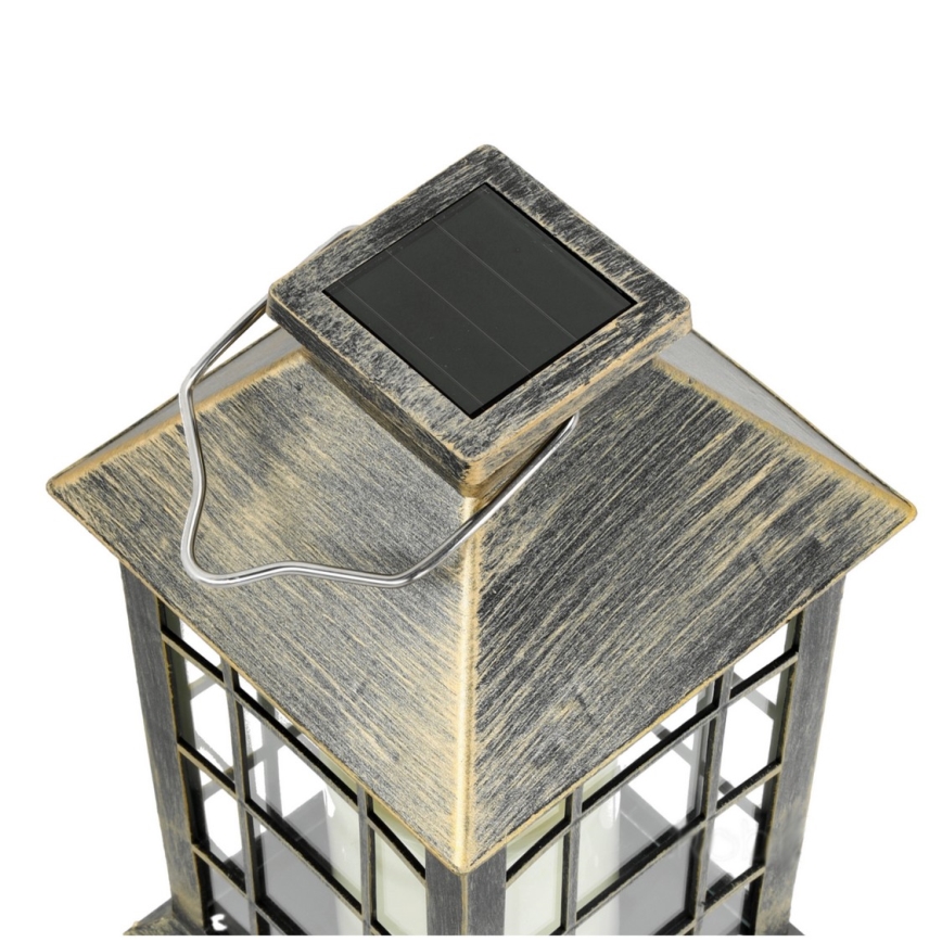 Светодиодный подвесной светильник на солнечной батарее LED/0,02W/1,2V 1xAA 2700K IP44 200 mAh патина