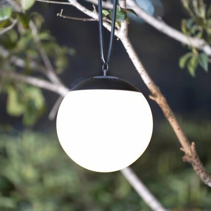 Светодиодный подвесной светильник на солнечной батарее KIARA LED/1,2V IP44 черный