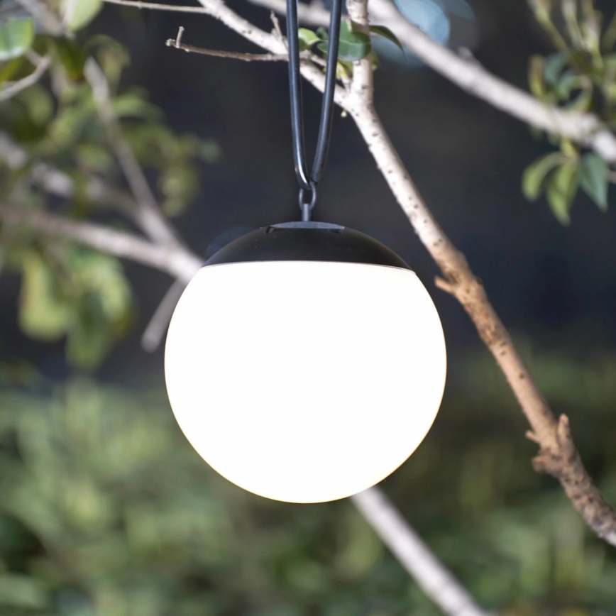 Светодиодный подвесной светильник на солнечной батарее KIARA LED/1,2V IP44 черный