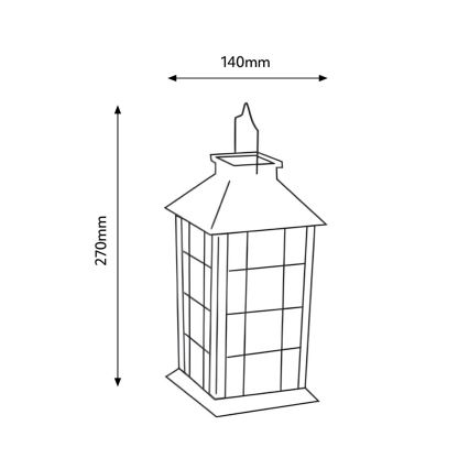 Светодиодный подвесной светильник на солнечной батарее LED/0,02W/1,2V 1xAA 2700K IP44 200 mAh черный