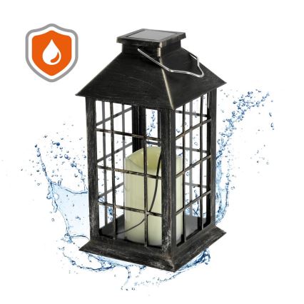 Светодиодный подвесной светильник на солнечной батарее LED/0,02W/1,2V 1xAA 2700K IP44 200 mAh патина