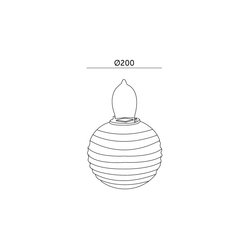 Светодиодный подвесной светильник на солнечной батарее LED/0,02W/1,2V 3000K IP44 1xAAA 100 mAh