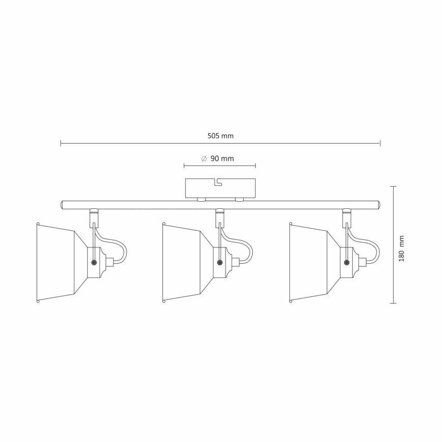 Светодиодный потолочный накладной светильник 3xE14/8W/230V