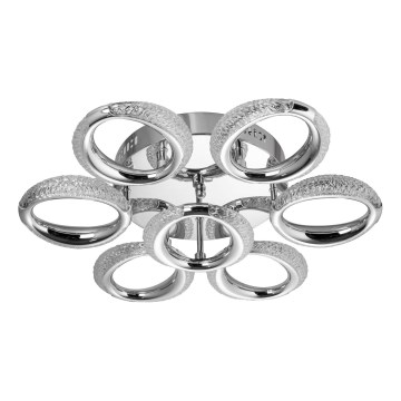 Светодиодный потолочный светильник 7xLED/14W/230V 3000-5000K диаметр 50 см блестящий хром