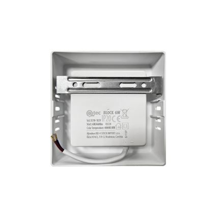 Светодиодный потолочный светильник BLOCK LED/6W/230V 4000K 12x12 см белый