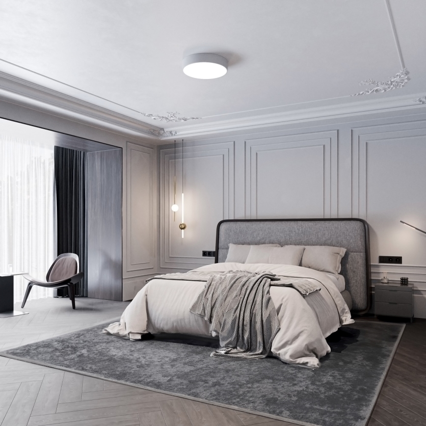 Светодиодный потолочный светильник CLEO LED/24W/230V 4000K диам. 30 см серый