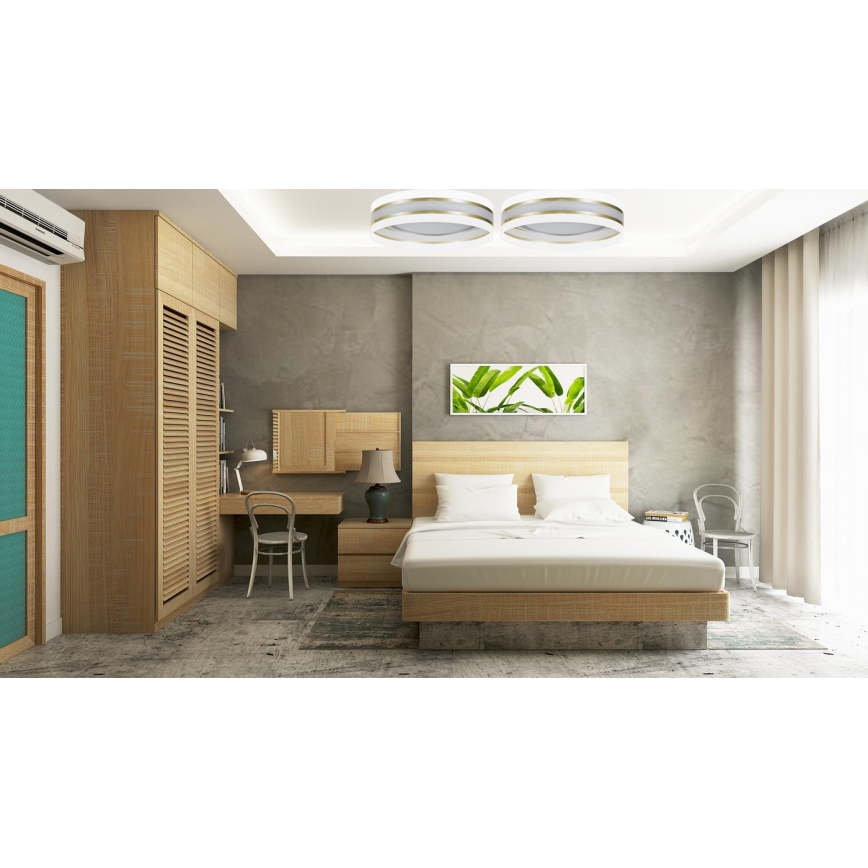 Светодиодный потолочный светильник CORAL GOLD 1xLED/20W/230V белый/золотой