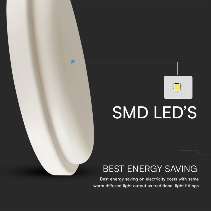 Светодиодный потолочный светильник для ванной комнаты LED/24W/230V 3000K IP54 диаметр 24 см