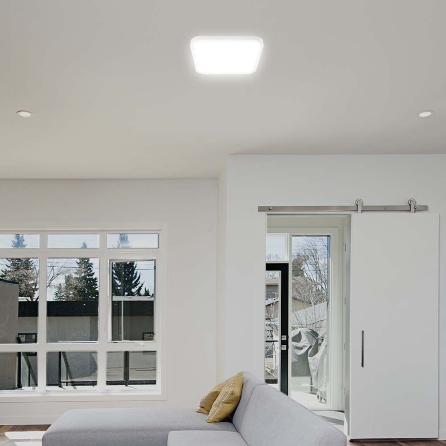 Светодиодный потолочный светильник для ванной комнаты LED/48W/230V 3000K IP44 42x42 cm белая