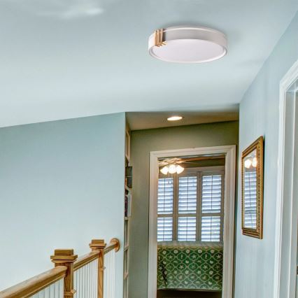 Светодиодный потолочный светильник для ванной комнаты с регулированием яркости ARLETTA LED/48W/230V диаметр 38 см 3000-6000K IP44 + дистанционное управление