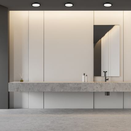 Светодиодный потолочный светильник для ванной комнаты VERA LED/18W/230V 4000K IP65 черный