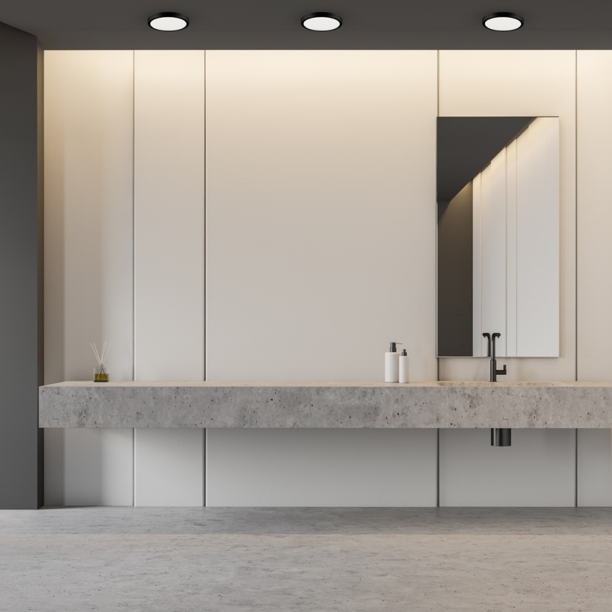 Светодиодный потолочный светильник для ванной комнаты VERA LED/18W/230V 4000K IP65 черный