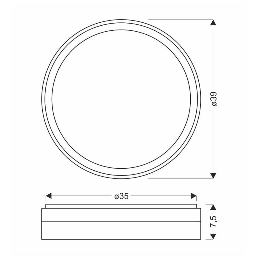 Светодиодный потолочный светильник FLORIDA LED/24W/230V белый