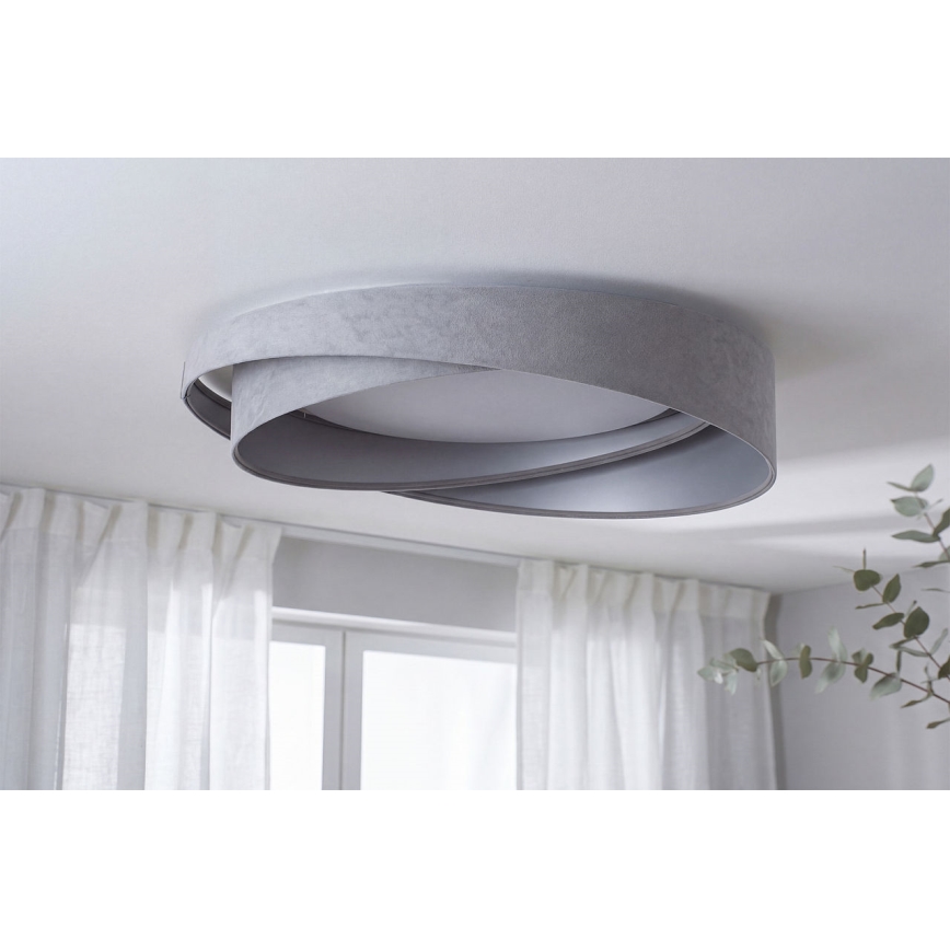 Светодиодный потолочный светильник GALAXY MODERN LED/24Вт/230В диаметр 55 см серый/серебристый