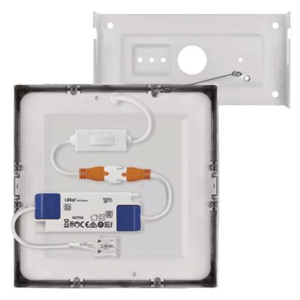 Светодиодный потолочный светильник NEXXO LED/12,5W/230V 3000/3500/4000K 17x17 см блестящий хром