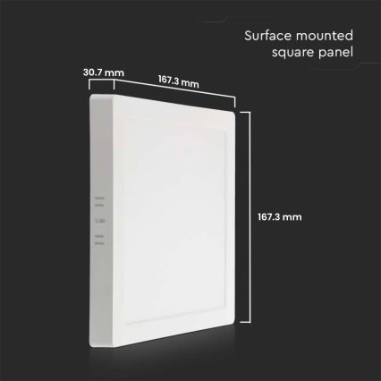 Светодиодный потолочный светильник LED/12W/230V 3000K 16,7x16,7 см белый