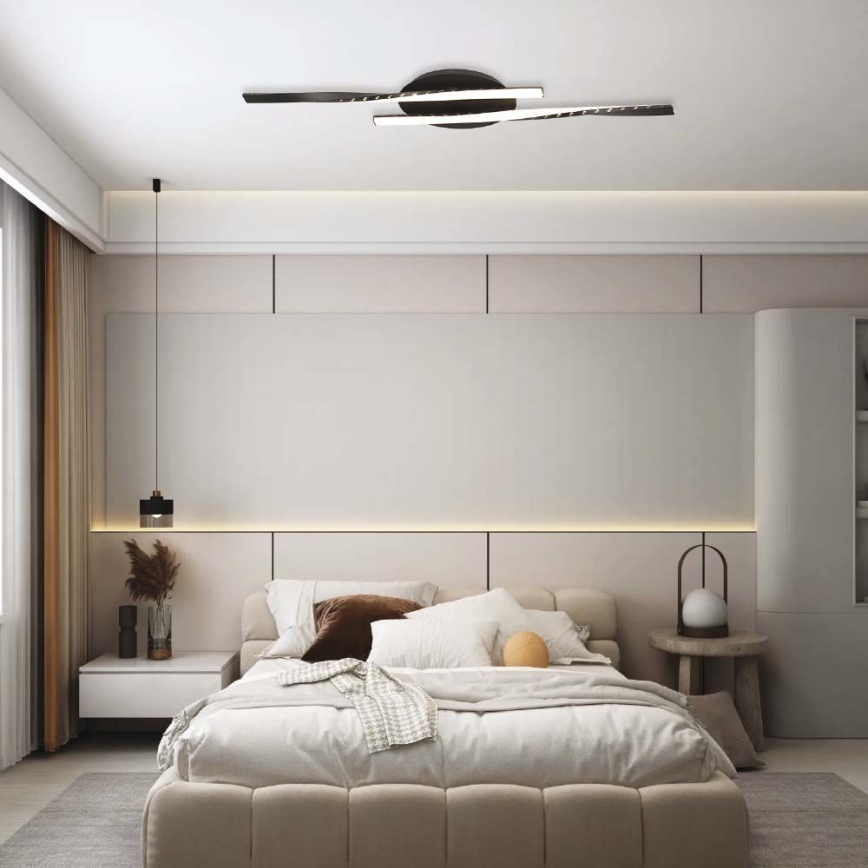 Светодиодный потолочный светильник LED/12W/230V 3000K 94,5 см черный