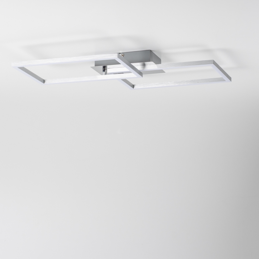 Светодиодный потолочный светильник LED/17Вт/230В матовый хром