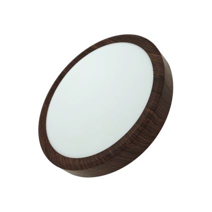 Светодиодный потолочный светильник LED/18Вт/230В 3000/4000/6500K диаметр 23 см коричневый