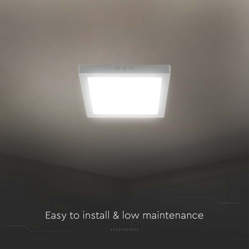 Светодиодный потолочный светильник LED/18W/230V 3000K 21,4x21,4 см белый