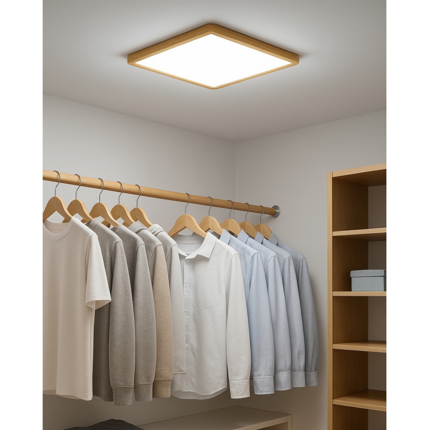 Светодиодный потолочный светильник LED/32 Вт/230 В, 3000/4000/6500 К, 40x40 см, бежевый