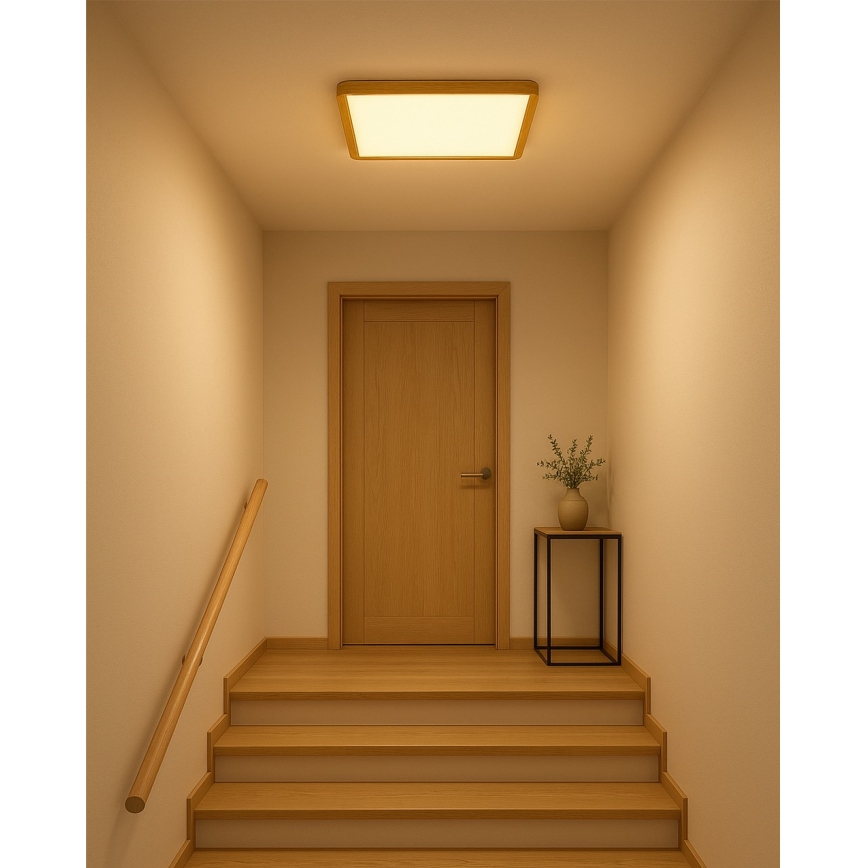 Светодиодный потолочный светильник LED/32 Вт/230 В, 3000/4000/6500 К, 40x40 см, бежевый