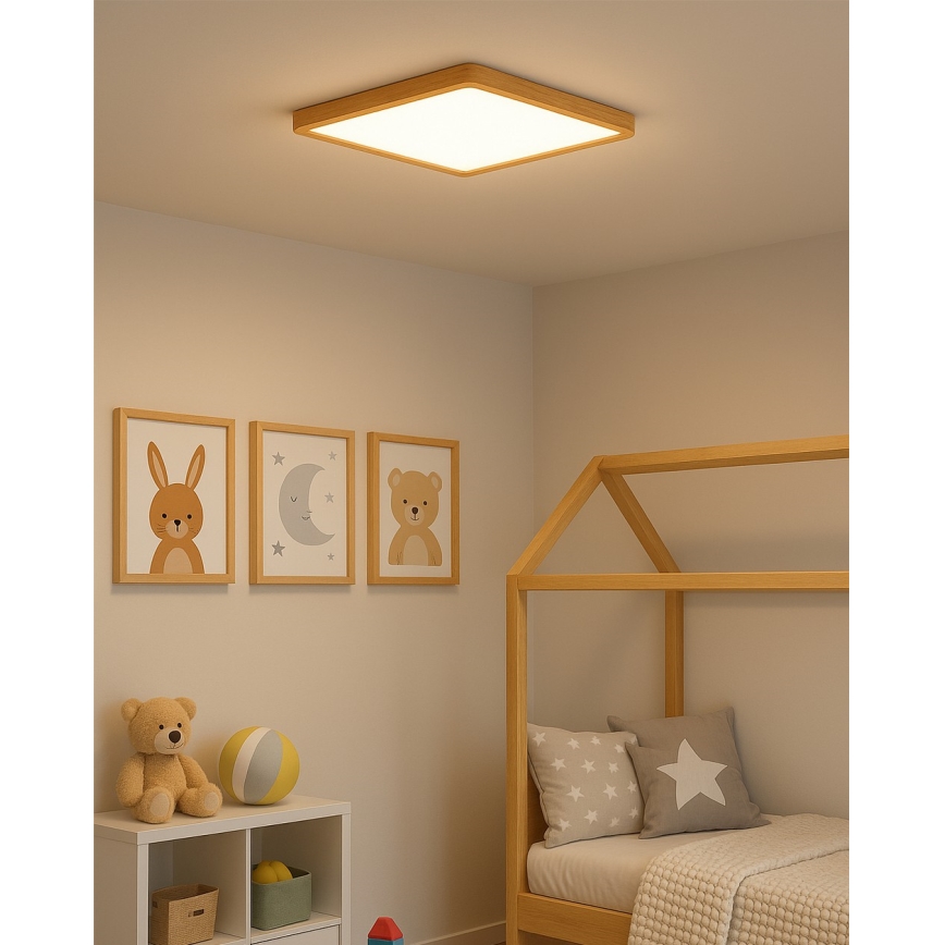 Светодиодный потолочный светильник LED/32 Вт/230 В, 3000/4000/6500 К, 40x40 см, бежевый
