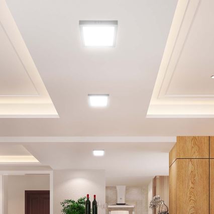 Светодиодный потолочный светильник LED/6W/230V 3000K 12x12 см белый