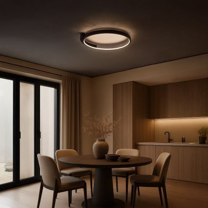 Светодиодный потолочный светильник LUNA LED/18W/230V Ø 42,5 см черный