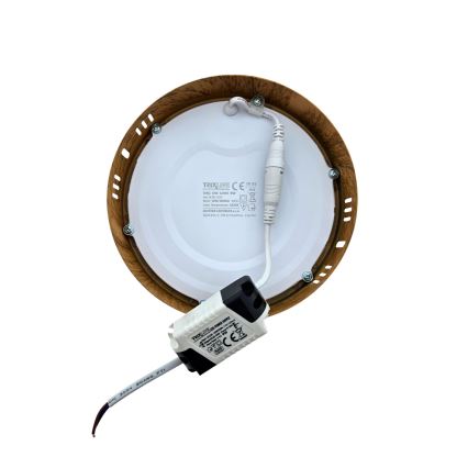 Светодиодный потолочный светильник RING LED/12W/230V 4200K диаметр 16 см коричневый