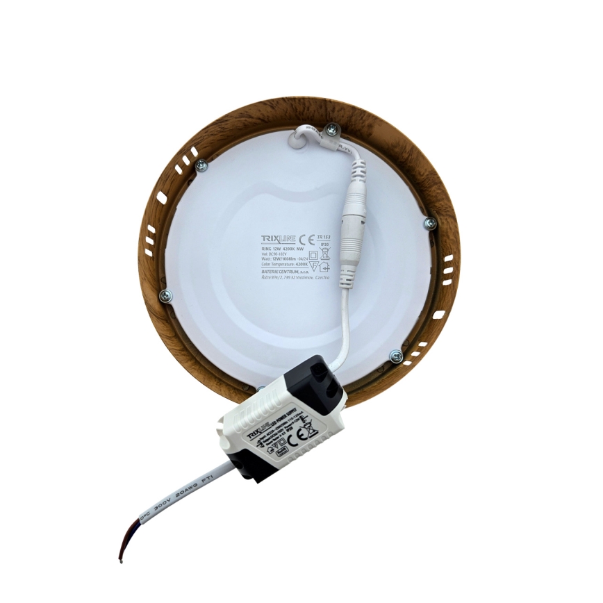 Светодиодный потолочный светильник RING LED/12W/230V 4200K диаметр 16 см коричневый