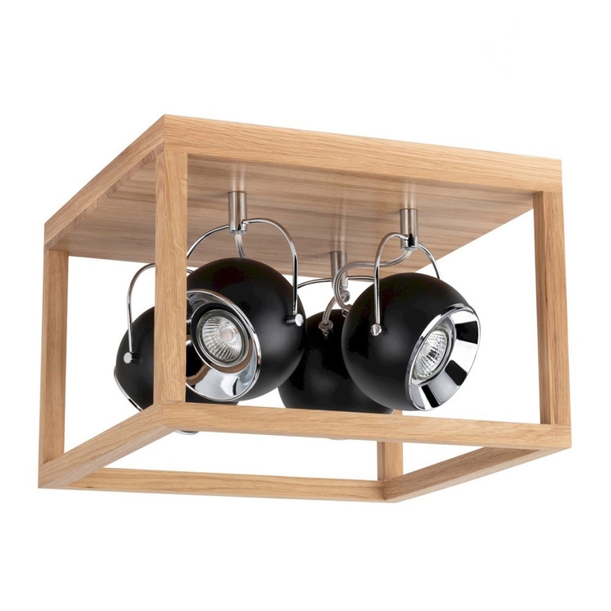 Светодиодный потолочный светильник ROY 4xGU10/5W/230V матовый дуб