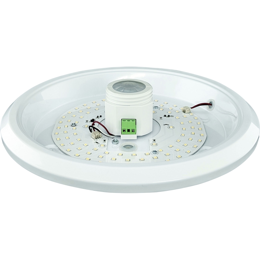 LED потолочный светильник с датчиком движения и датчиком сумерек и аварийным модулем MANA LED/16W/230V 1500 mAh, диаметр 29 см, белый