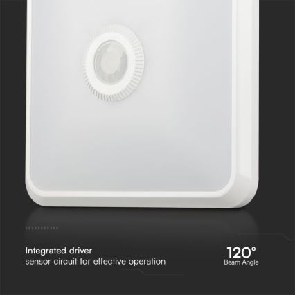 Светодиодный потолочный светильник с датчиком SAMSUNG CHIP LED/12W/230V 3000/4000/6000K 25x25 см белый