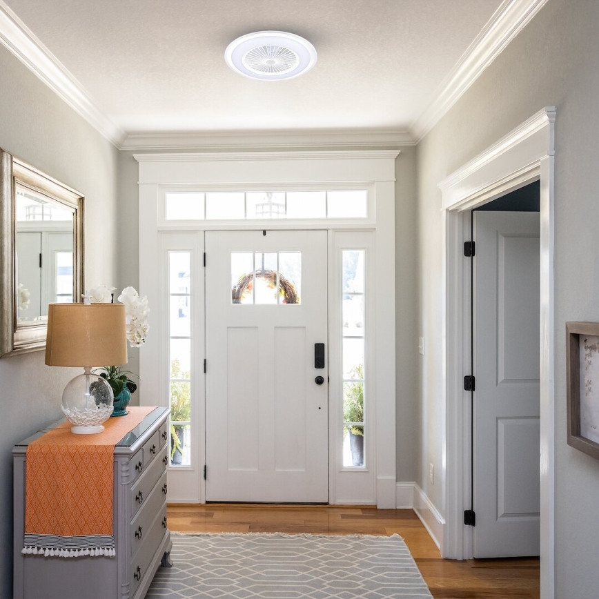 Светодиодный потолочный светильник с регулированием яркости и вентилятором ZONDA LED/48W/230V 3000-6000K белый + дистанционное управление