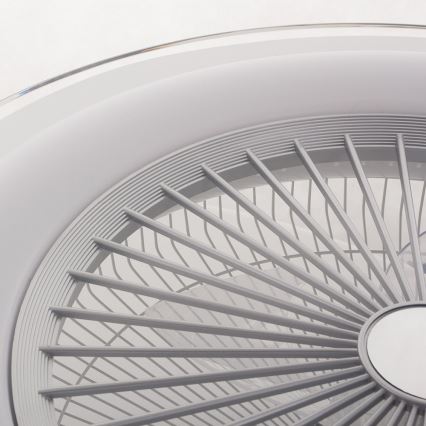 Светодиодный потолочный светильник с регулированием яркости и вентилятором ZONDA LED/48W/230V 3000-6000K серебристый + дистанционное управление