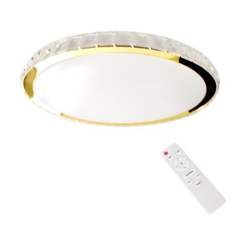Светодиодный потолочный светильник с регулированием яркости LAYLA LED/33W/230V 3000/4000/6000K золотой + дистанционное управление