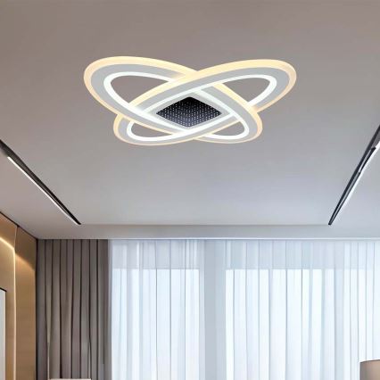 Светодиодный потолочный светильник с регулированием яркости LED/130W/230V 3000-6500K 62x62 см + дистанционное управление